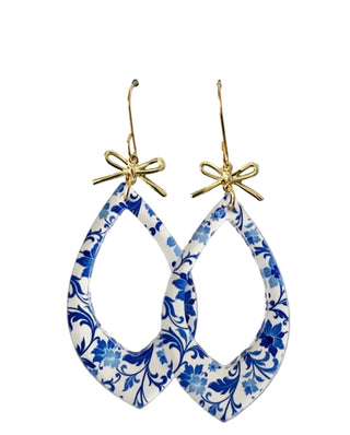 Floral Teardrop Dangle Earring