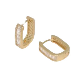 Clear CZ Hoops in Gold