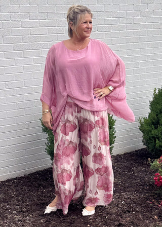 Garden Luxe Silk Pants