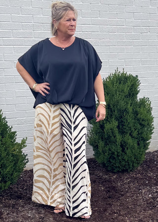 Soft Horizon High-Low Blouse