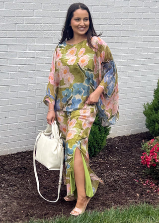 Garden Luxe Silk Pants