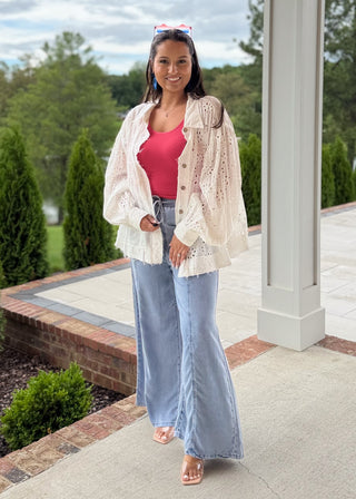 Bright Breeze Eyelet Top