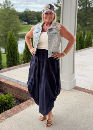 Boho Belle Lace Denim Vest