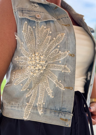 Boho Belle Lace Denim Vest