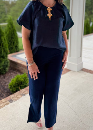Navy Tide Comfort Pants