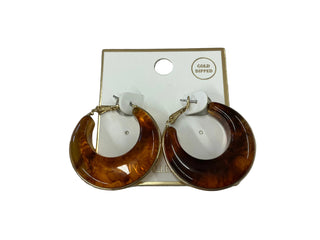 Graduated Marble Hoop Earrings