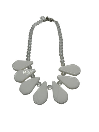 Ivory Cascade Beaded Teardrop Necklace