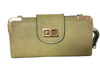 TURN LOCK CROSSBODY WALLET