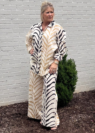 Savanna Stripe Zebra Print Set